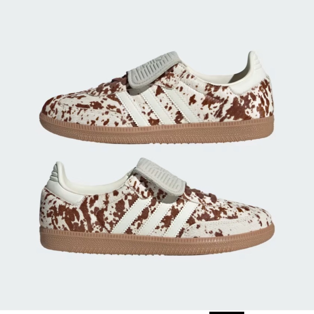 Cow Print Adidas Samba Long Tongue Sneakers